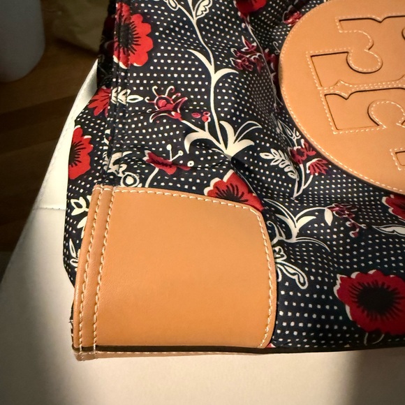 Tory Burch Ella Floral Tote - Navy and Red - Picture 13 of 15